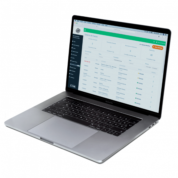 Plataforma digital que também gera relatórios das atividades no campo.